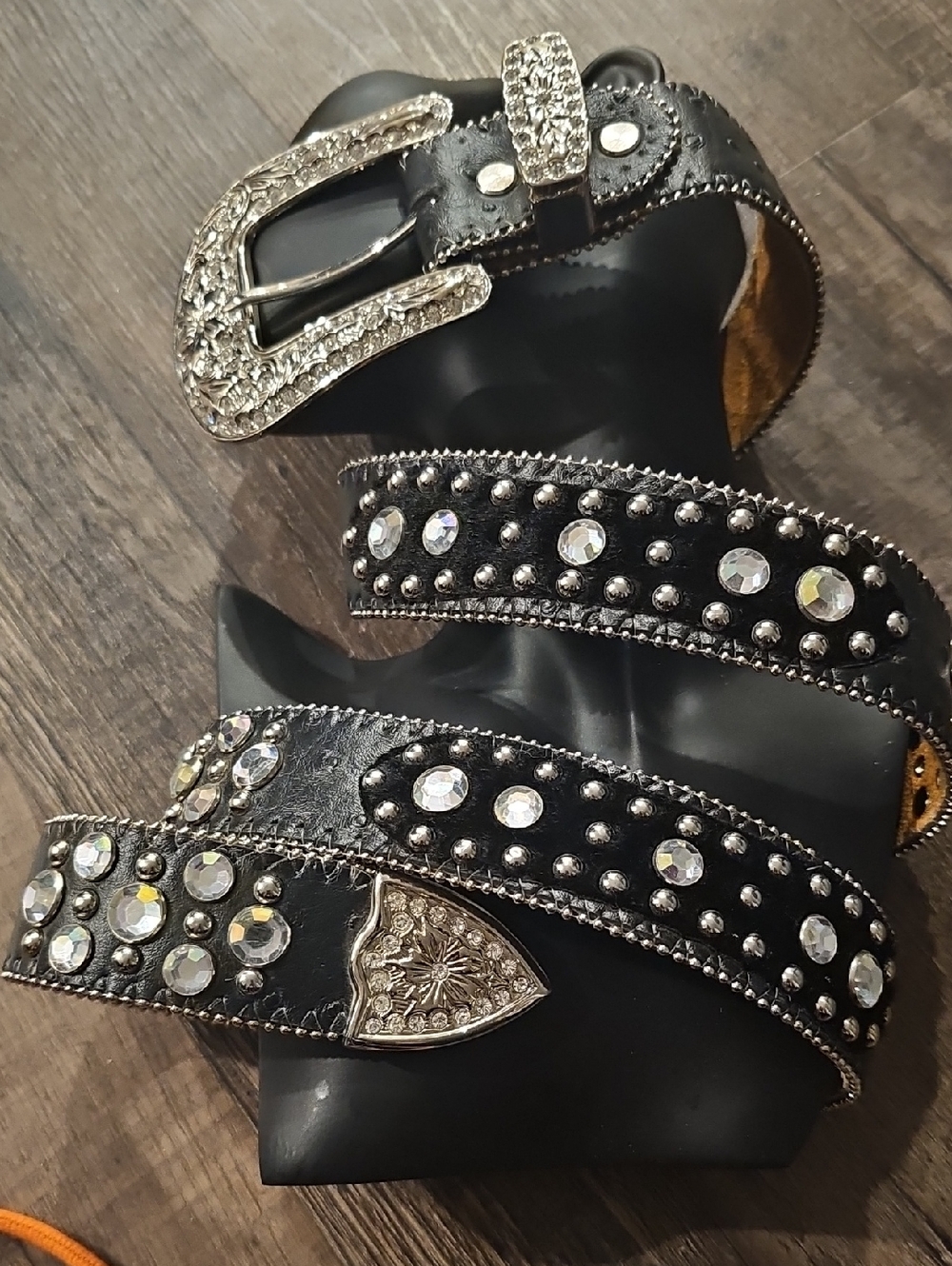 Atlas White And Black , Sparkle Glitter Xxl  55 Inch Belt